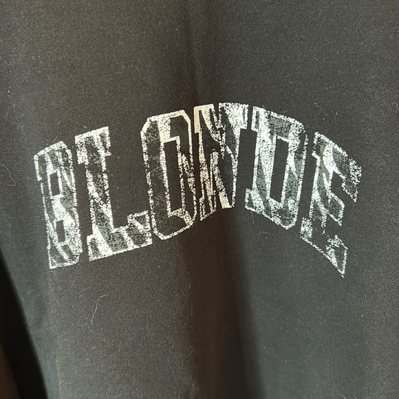 BRUNETTE THE LABEL “BLONDE “ zebra step sister crew sweatshirt size XL/XXL - Picture 5 of 9